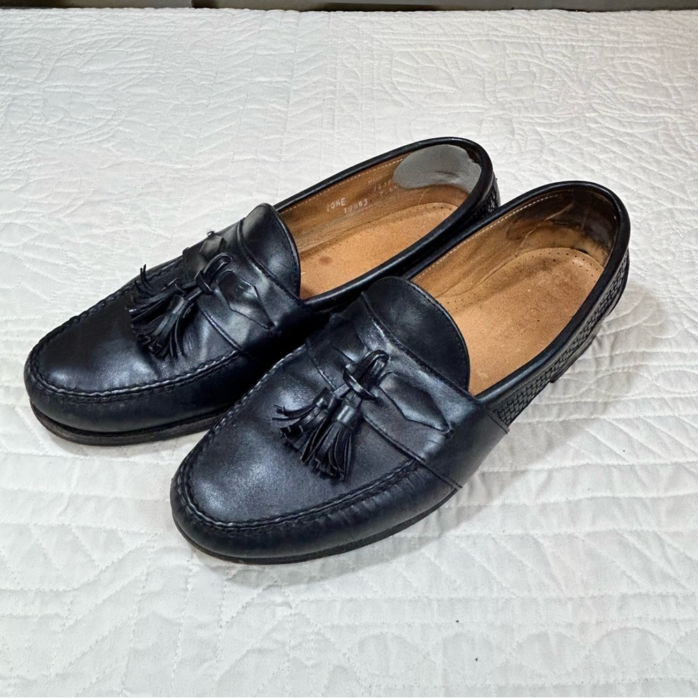 Vintage FootJoy Classics Men's Dress Shoes Black Leather Loafers Size 10.5E  USA